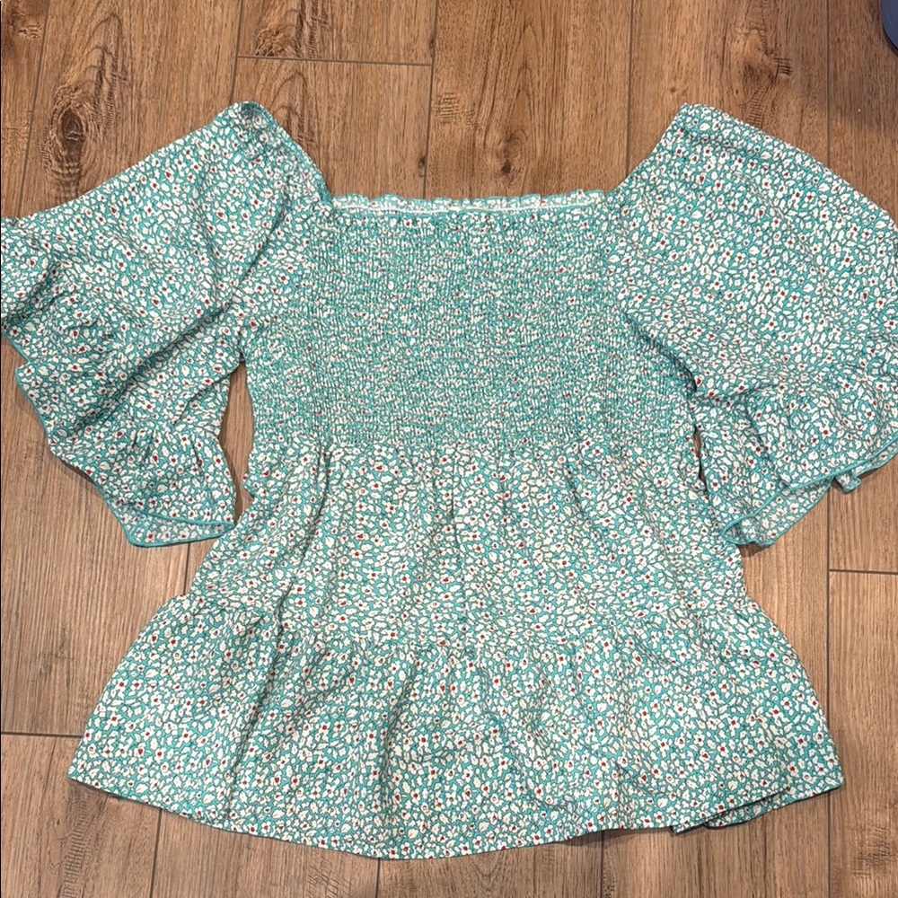 Women's Off-Shoulder Green Top